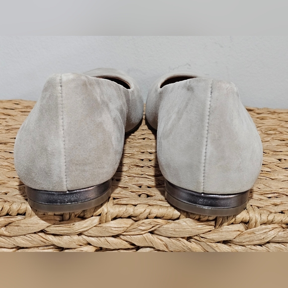 NWOT  VIONIC  Hannah Suede Leather Ballet Taupe Gray Ortho Arch Support Flats 10 - Picture 4 of 9